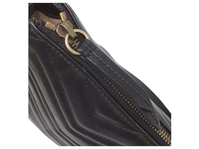 Gucci Black GG Marmont Matelasse Leather Crossbody Nero - vista 9