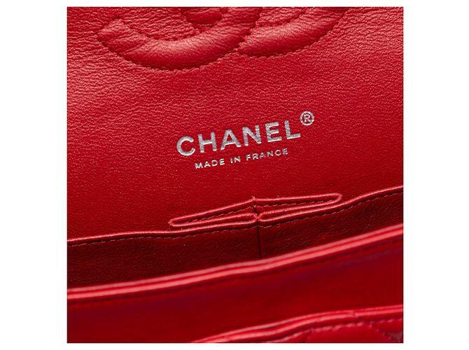 Chanel Blue Medium Classic Tricolor Lambskin Double Flap Azul Azul marino - vista 5