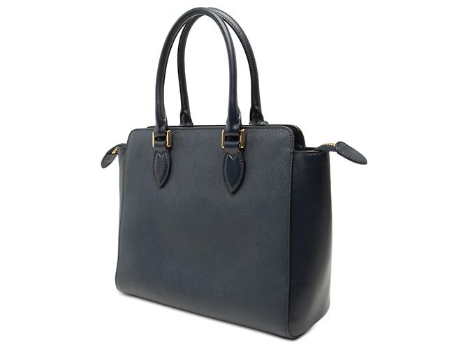Tote convertibile aperto Prada Black Soft Calf Trimmed Saffiano Lux Nero - vista 2