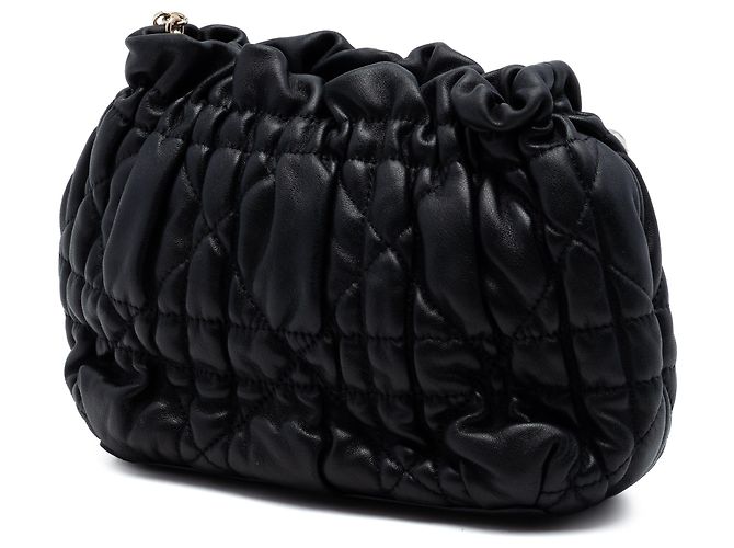 Borsa Mini Delices in agnello nero cannage gaufre Dior - vista 2