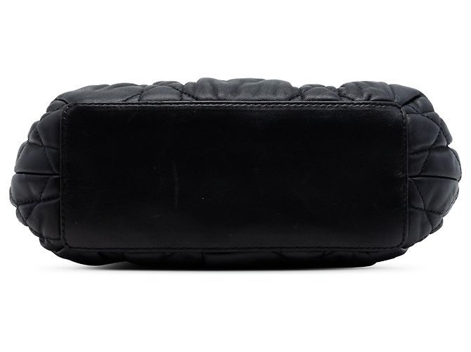 Borsa Mini Delices in agnello nero cannage gaufre Dior - vista 3