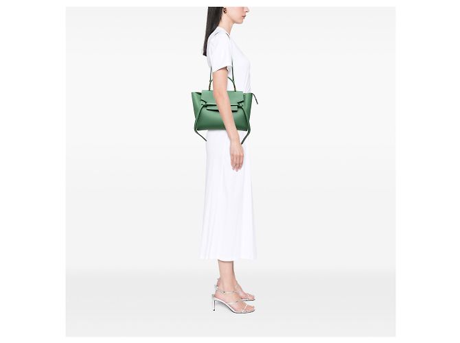 Belt Bag Céline Borsa Belt in pelle di vitello granulata verde Celine - vista 7