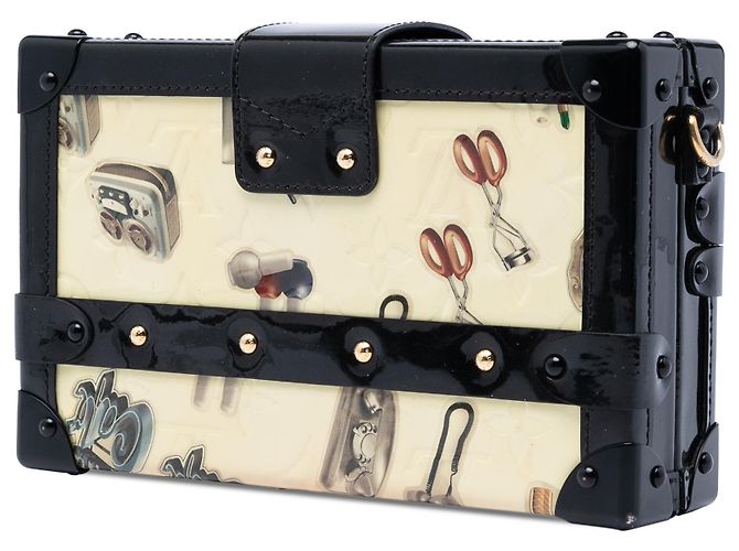 Louis Vuitton Adesivi Beige Monogram Vernis Petite Malle - vista 2
