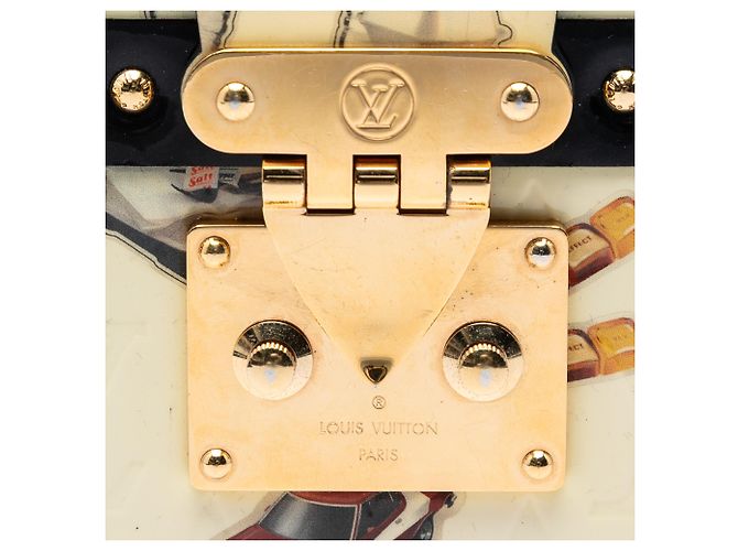 Louis Vuitton Adesivi Beige Monogram Vernis Petite Malle - vista 5
