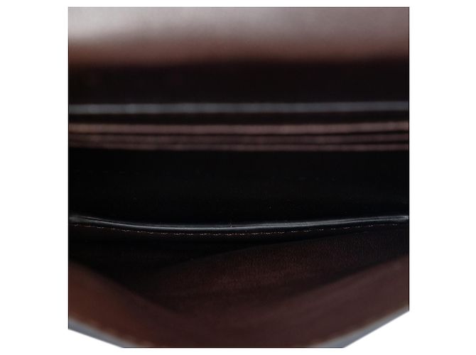 LOEWE Green Croc Embossed Leather Anagram Gusset Flat Crossbody - view 4