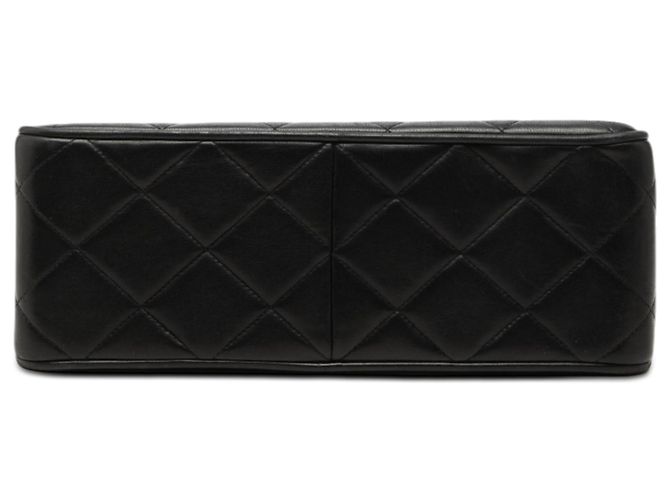 Chanel Black XL CC Quilted Lambskin Square Single Flap Preto - vista 3