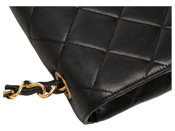 Chanel Black XL CC Quilted Lambskin Square Single Flap Preto - vista 7