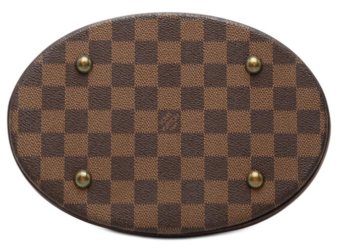 Bucket Louis Vuitton Marrone Damier Ebene Marais - vista 3
