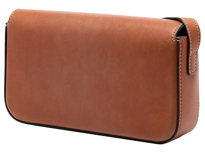 Céline Borsa a tracolla Claude in pelle di vitello lucida marrone Celine - vista 2