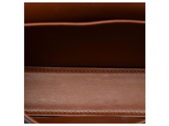 Céline Borsa a tracolla Claude in pelle di vitello lucida marrone Celine - vista 4