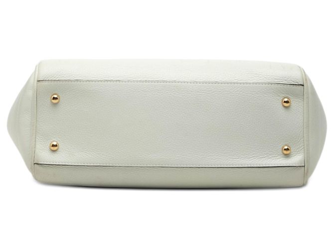 Sacote Heritage em couro branco LOEWE - vista 3