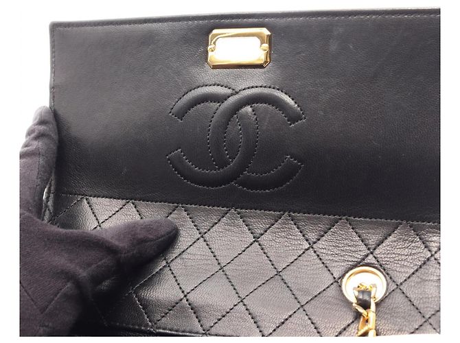 Borsa a Spalla Chanel Matelassé Nero Bianco - vista 12