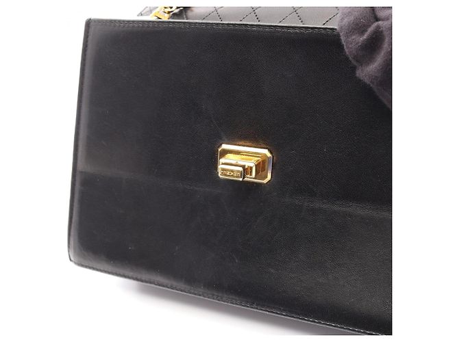 Borsa a Spalla Chanel Matelassé Nero Bianco - vista 13