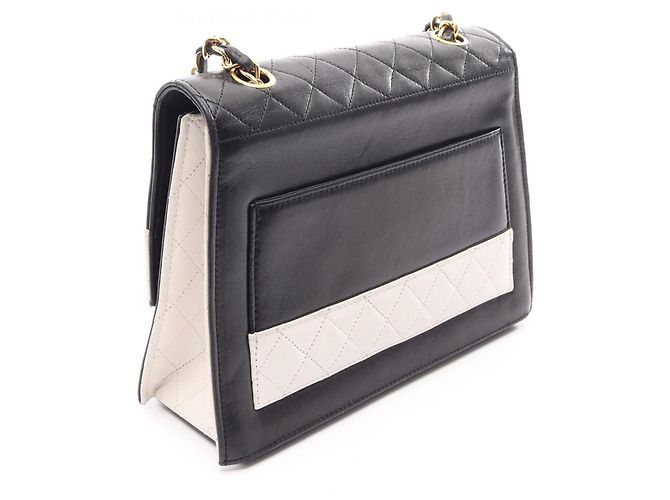 Borsa a Spalla Chanel Matelassé Nero Bianco - vista 2