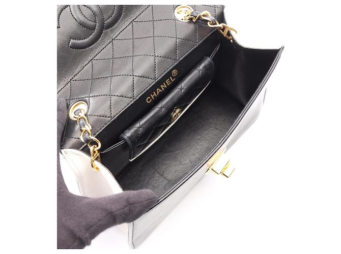 Borsa a Spalla Chanel Matelassé Nero Bianco - vista 3