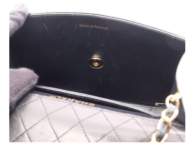Borsa a Spalla Chanel Matelassé Nero Bianco - vista 9