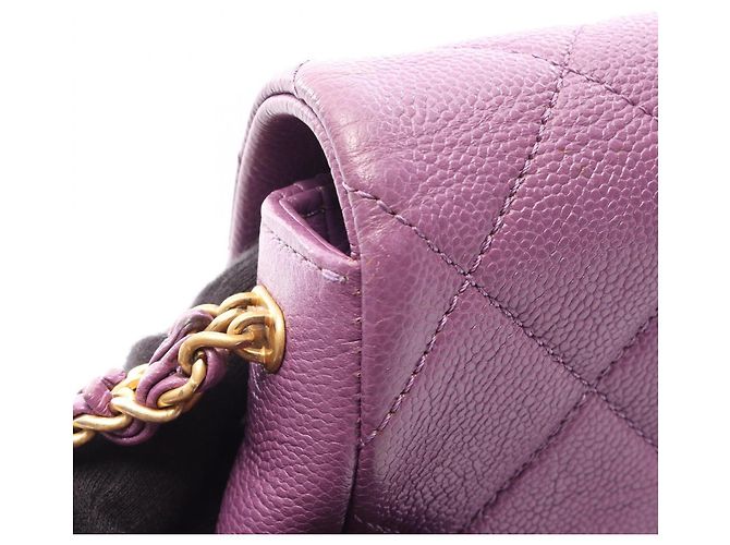 Borsa a Spalla Chanel Matelassé Small Flap Porpora - vista 11