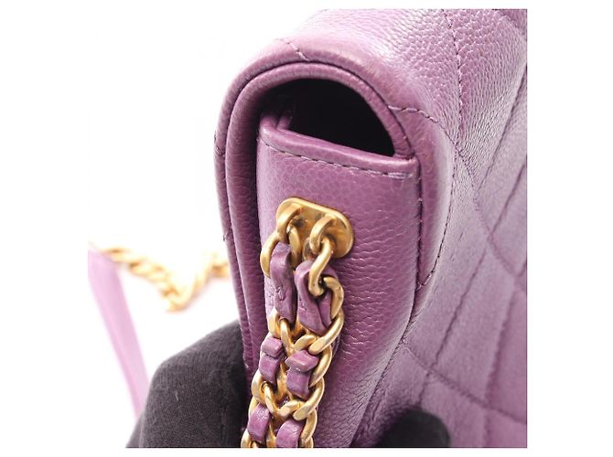 Borsa a Spalla Chanel Matelassé Small Flap Porpora - vista 12