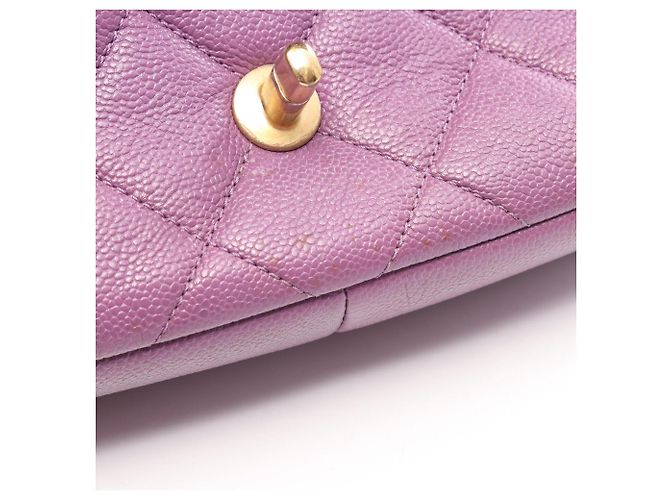 Borsa a Spalla Chanel Matelassé Small Flap Porpora - vista 7