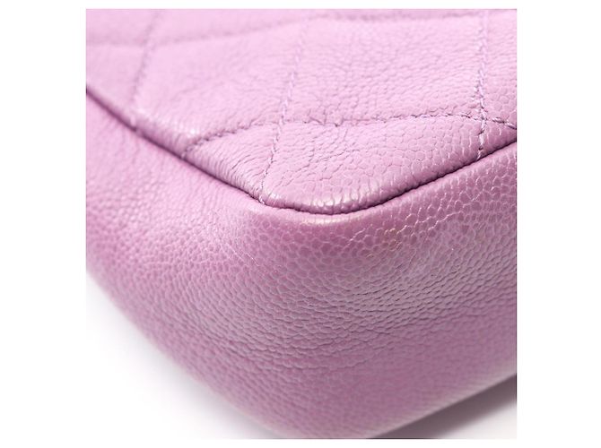 Borsa a Spalla Chanel Matelassé Small Flap Porpora - vista 9
