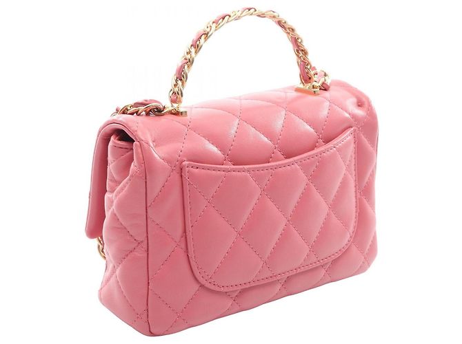 Bolso Chanel Matelassé Small Top Handle 2-Way Rosa - vista 2