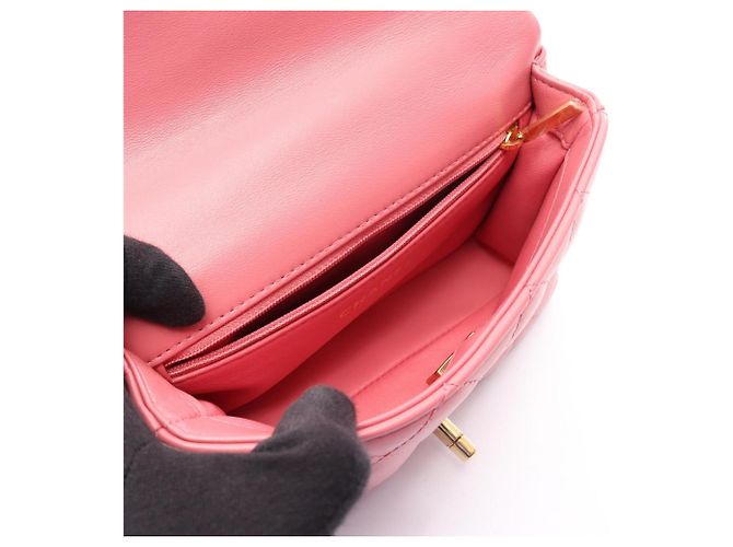 Bolso Chanel Matelassé Small Top Handle 2-Way Rosa - vista 3