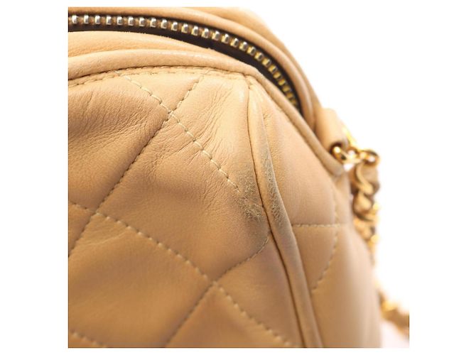 Borsa a tracolla Chanel Matelassé con nappa Beige - vista 11