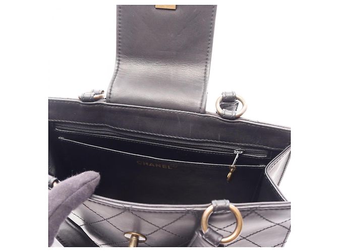 Timeless Borsa Chanel Matelassé Turnlock Nero - vista 7