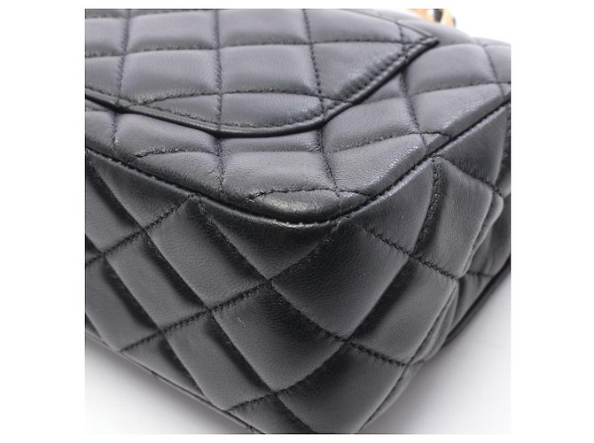Borsa Chanel Matelassé Top Handle 2-Way Shoulder Bag Nero - vista 10