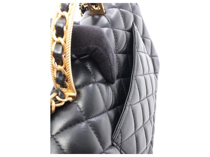 Borsa Chanel Matelassé Top Handle 2-Way Shoulder Bag Nero - vista 6
