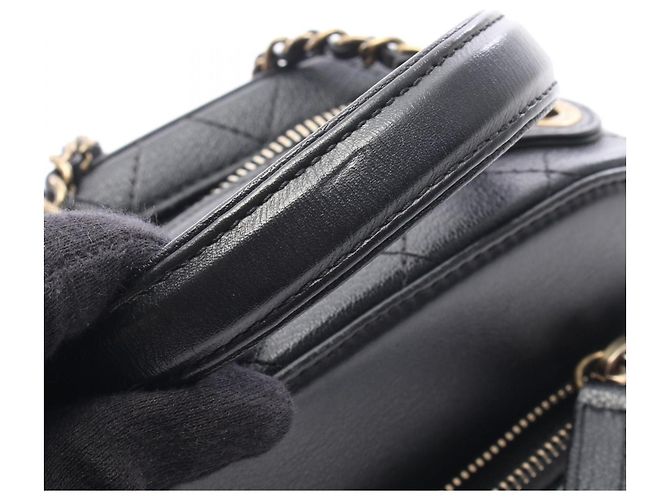 Borsa a tracolla 2-Way Chanel Matelassé Top Handle Nero - vista 11
