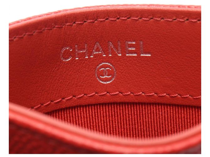 Timeless Tarjetero de piel matelassé rojo Chanel Roja - vista 4