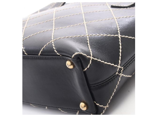 Borsa Tote Chanel Wild Stitch Nero - vista 10