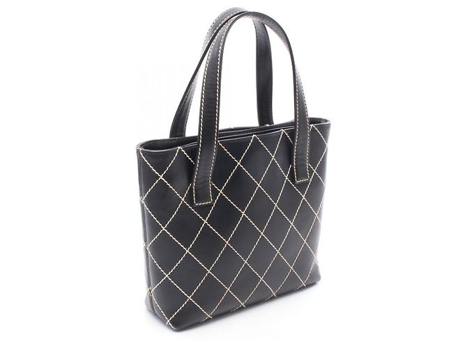 Borsa Tote Chanel Wild Stitch Nero - vista 2