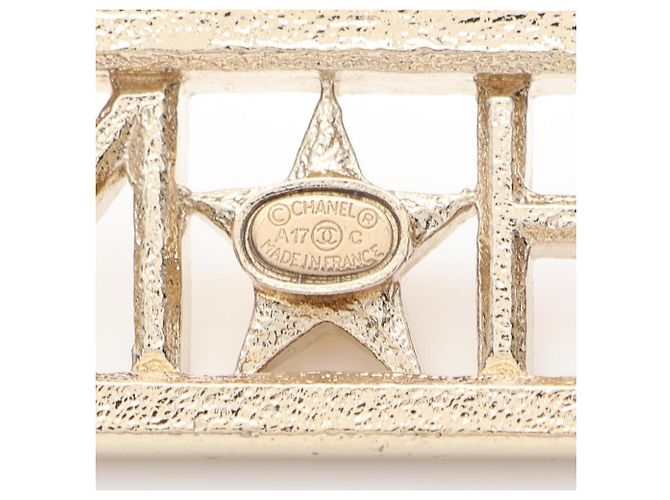 Timeless Spilla Chanel placcata oro e strass Bianco D'oro - vista 3