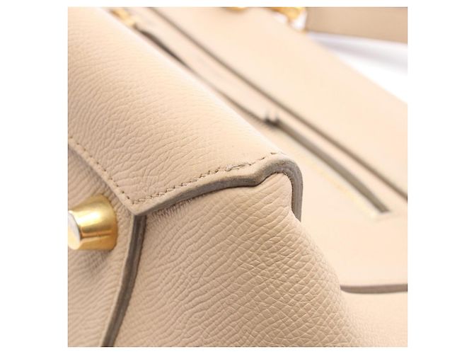 Céline BELT BAG MINI Borsa in pelle beige - vista 7