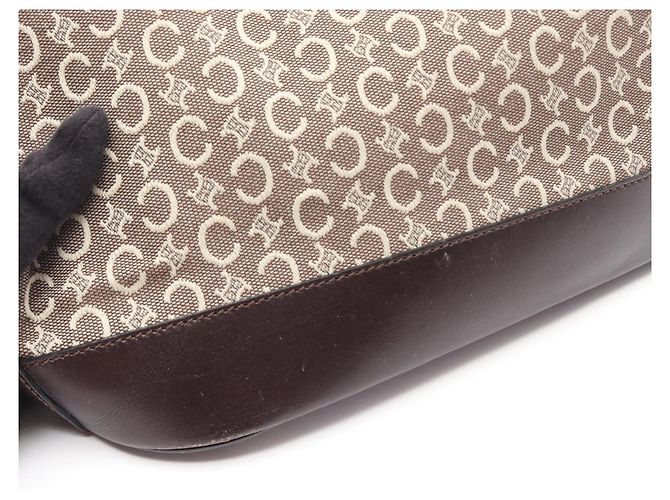 Céline Borsa Tote Celine C Macadam Marrone Crudo - vista 13