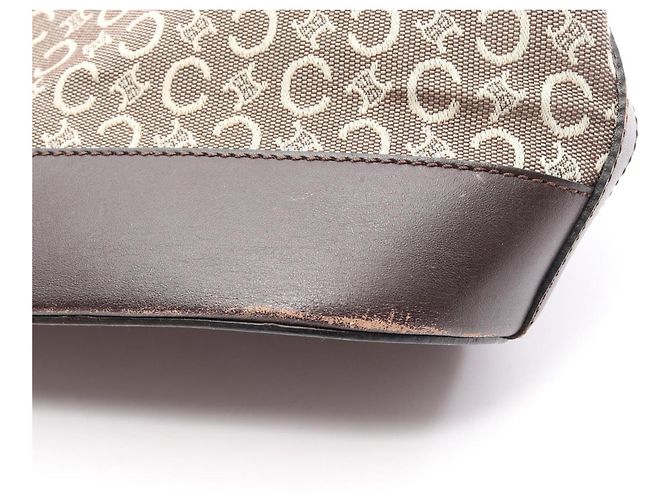 Céline Borsa Tote Celine C Macadam Marrone Crudo - vista 14