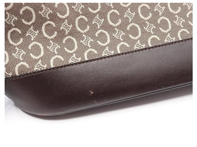 Céline Borsa Tote Celine C Macadam Marrone Crudo - vista 15