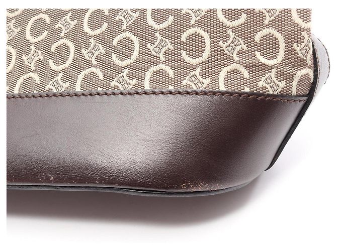 Céline Borsa Tote Celine C Macadam Marrone Crudo - vista 16