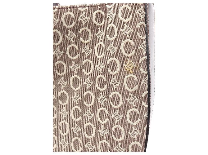 Céline Borsa Tote Celine C Macadam Marrone Crudo - vista 17