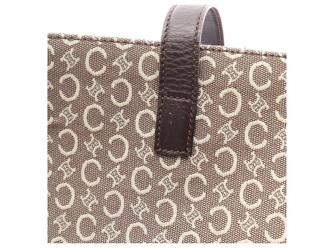 Céline Borsa Tote Celine C Macadam Marrone Crudo - vista 18