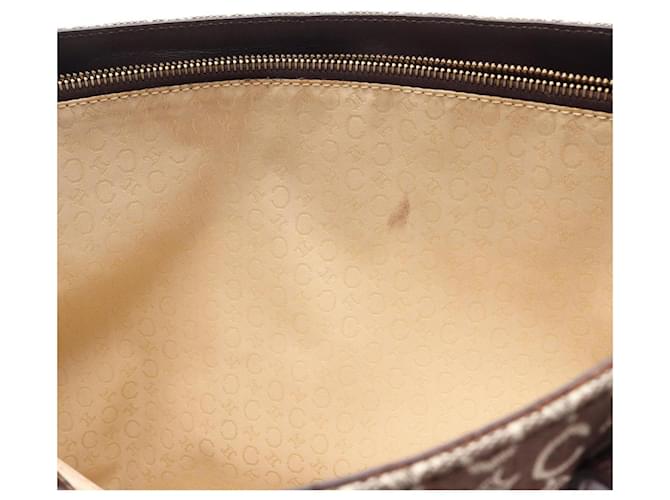 Céline Borsa Tote Celine C Macadam Marrone Crudo - vista 8