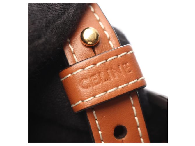 Céline Celine Small Vertical Cabas Triomphe Borsa Tote 2-Way Marrone Nero - vista 4