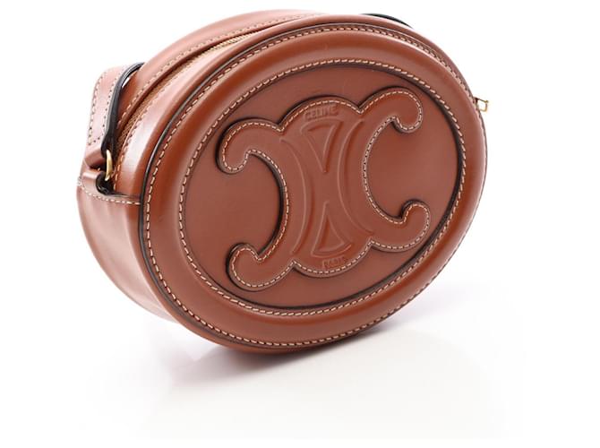 Céline Borsa Triomphe Oval Celine Marrone - vista 2