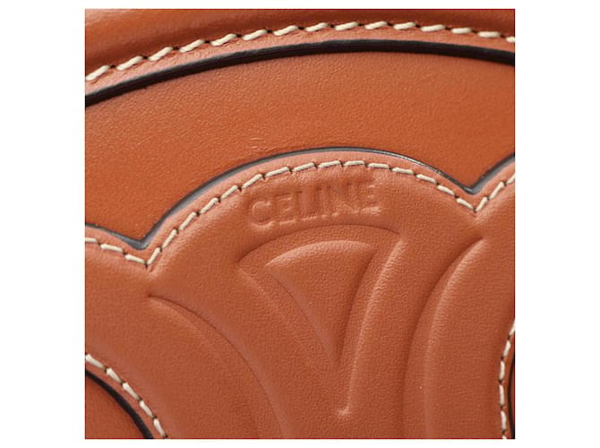 Céline Borsa Triomphe Oval Celine Marrone - vista 4