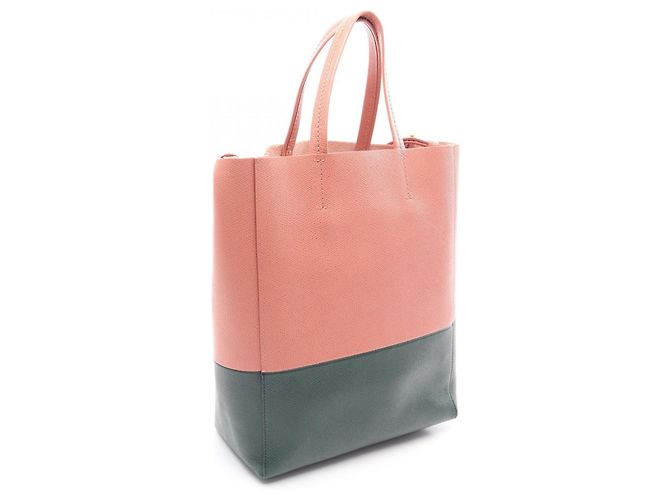 Céline Celine Vertical Small Cabas 2-Way Tote Bag Pink Grün - Ansicht 2