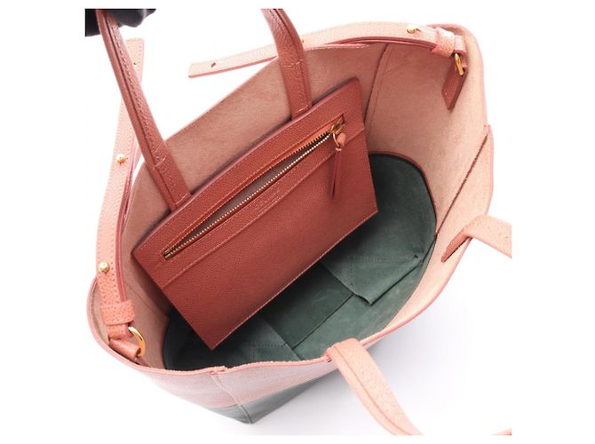 Céline Celine Vertical Small Cabas 2-Way Tote Bag Pink Grün - Ansicht 3