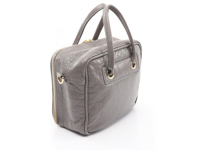Blanket Balenciaga Graue Leder 2-Way Handtasche Braun - Ansicht 2