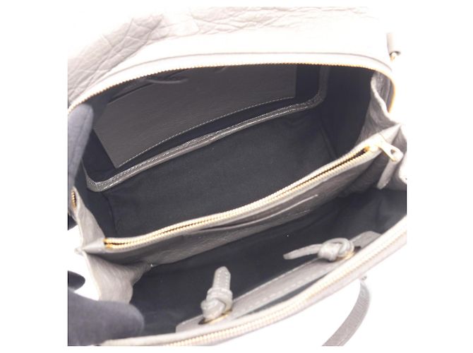 Blanket Balenciaga Graue Leder 2-Way Handtasche Braun - Ansicht 3
